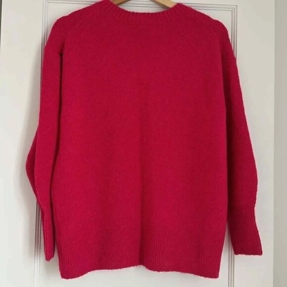 J.Crew crewneck sweater pink Merino Wool Blend Alpaca BM202 Pullover‎ Knit - Picture 7 of 10
